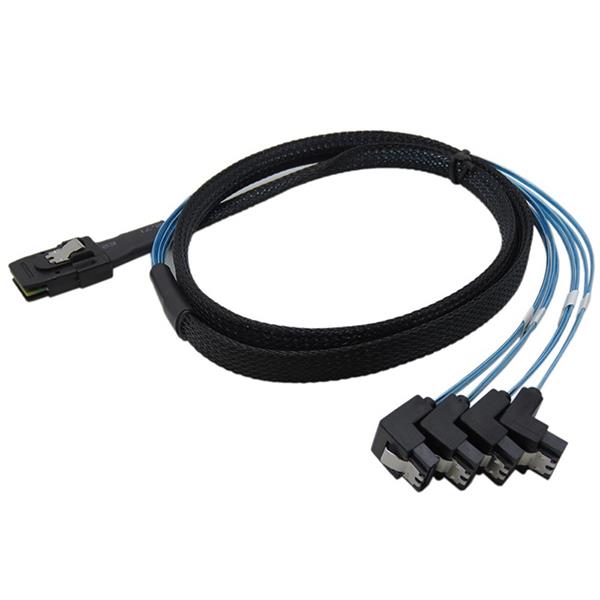 36P SFF-8087 to 4xSATA 7Pin 90 Degree Cable