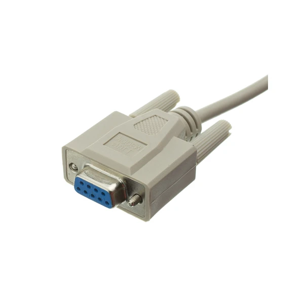 DB9 female to DB25 male null modem cable