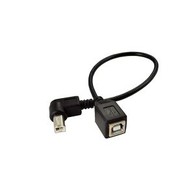 Right Angle USB 2.0 B ذكر إلى أنثى كبل الطابعة