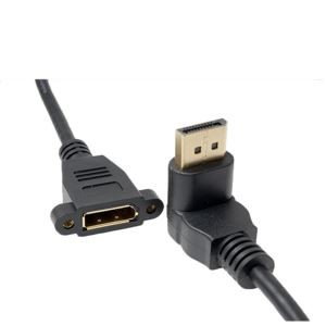 90 درجة أسفل الزاوية DisplayPort كابل مع المسمار