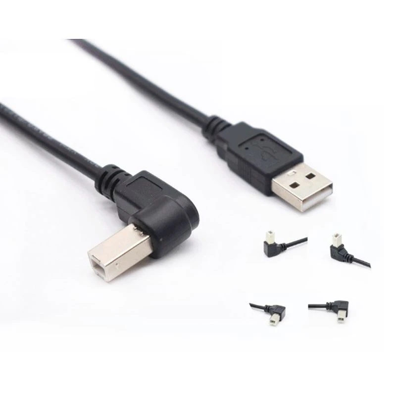 مستقيم USB نوع A مستقيم إلى USB نوع B كابل الزاوية اليمنى