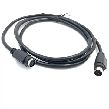 8pin ميني دين ذكر إلى أنثى تمديد كابل بيانات PLC